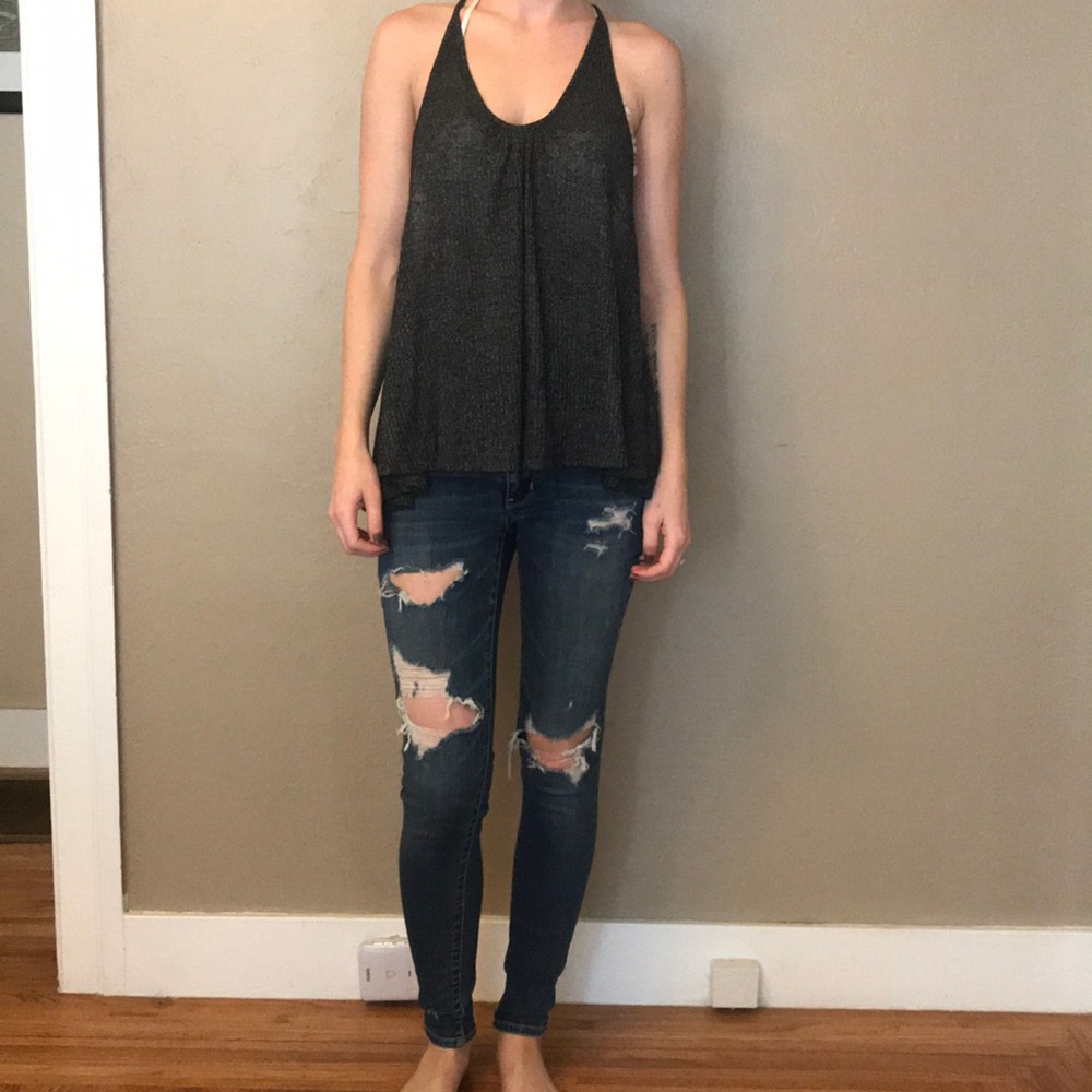 Grey Free People tank top